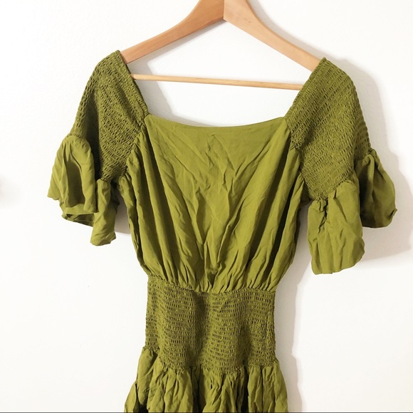 Free People Sam Smocked Mini Dress Size Small - Picture 4 of 9